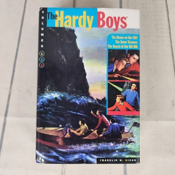 Vintage 90s Hardy Boys 3 Volumes in 1  Hardcover Book Mystery Stories - Picture 1 of 14